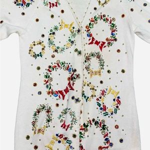Vtg. Michael Simon New York Wreath Sweater